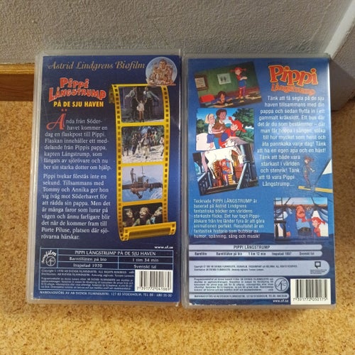 Pippi Långstrump På De Sju Haven & Pippi Långstrump (Tecknad) VHS