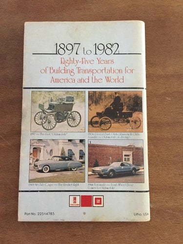 1982 Oldsmobile Owner's Manual Cutlass Ciera & Omega Models