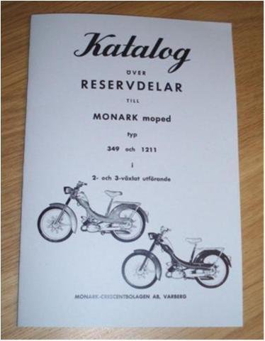 Monark Monarped Mod 349 & 1211 Reservdelskatalog