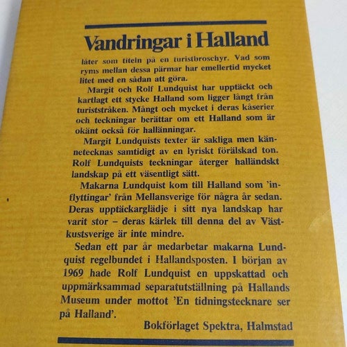 Vandringar i Halland av Margit och Rolf Lundqvist (inb) 1969