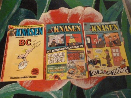 TIDNING, 3 STYCKEN KNASEN TIDNINGAR, NR 6 - 1981, NR 13 - 1982, NR 8- 1997
