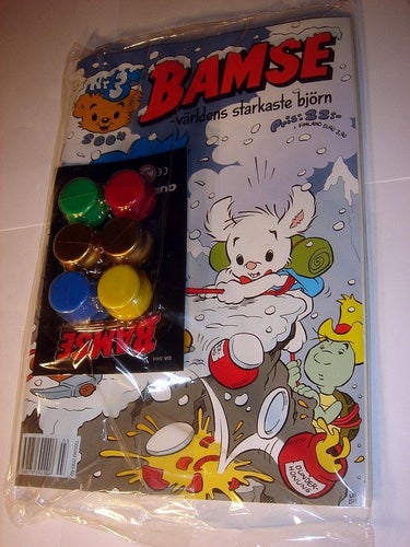 BAMSE 2004 3 NY I ORIGINALPLAST GULDJAKT SPELET