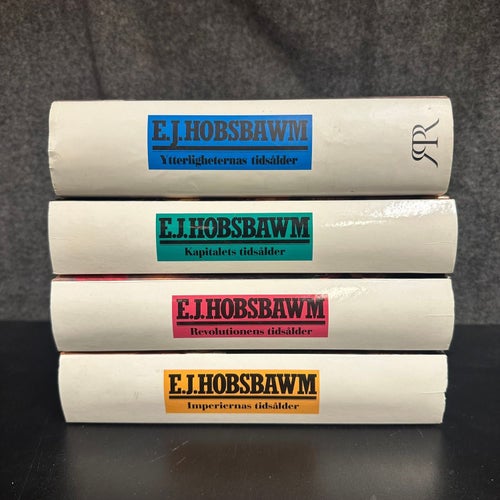 4 böcker av E.J. Hobsbawm - Imperiernas tidsålder, Revolutions, Kapital Bokpaket