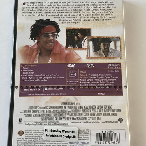Love don't cost a thing (Nick Cannon & Christina Milian, 2003). Inplastad DVD