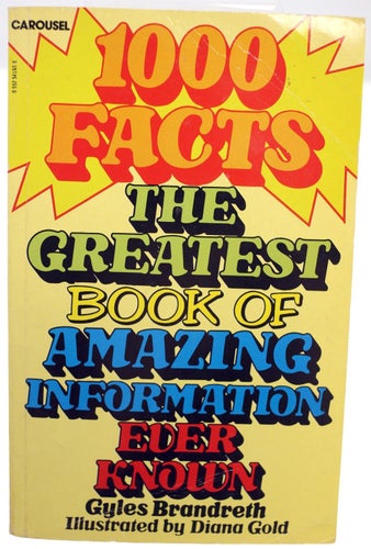1000 Facts paperback book by Gyles Brandreth-published in 1980-Engish paperback