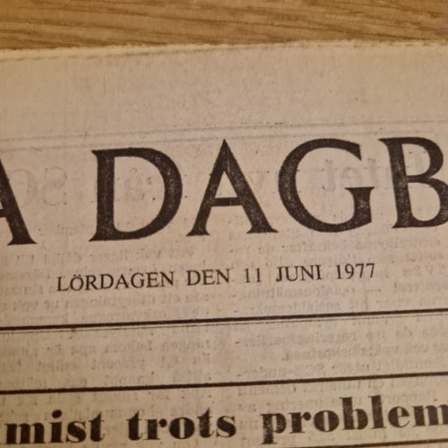 Svenska Dagbladet Lördagen Den 11 Juni 1977