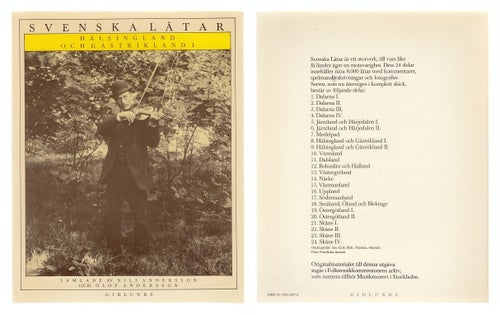 Svenska Låtar Hälsingland och Gästrikland I av Nils Andersson och Olof