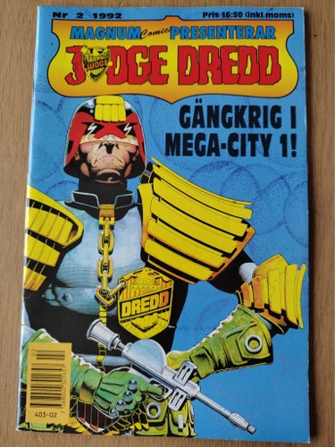 Magnum Comics Presenterar Judge Dredd Nr. 2 1992