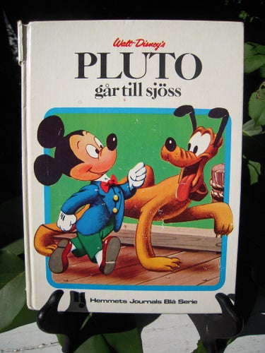 Pluto går till sjöss Hemmets Journals Blå serie Walt Disney 1975 Vintage