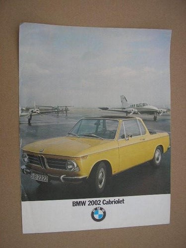 Försäljningsbroschyr BMW 2002 Cabriolet MYCKET OVANLIG!