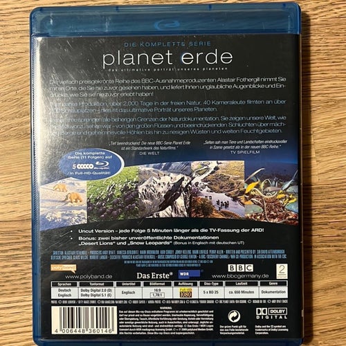 Blu-ray - Planet earth - Planet Erde - tysk utgåva, eng tal och text!