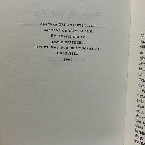 Candide av Voltaire, bok, Very good plus