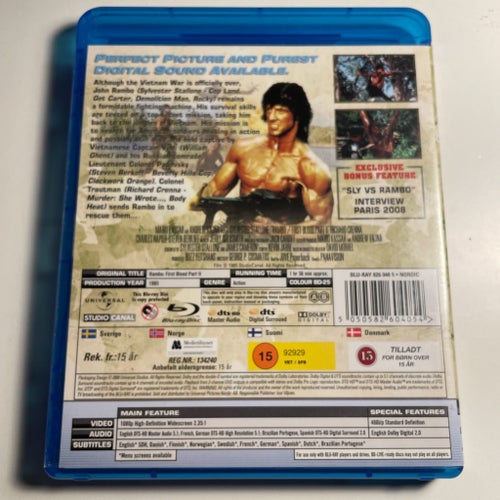 First Blood Part II - Blu-ray - Nordisk utgåva