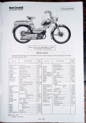 Reservdelskatalog Crescent 1175 Sport