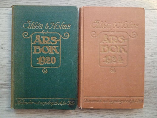 Åhlén & Holms Årsbok 1920 & 1924 – Två vackra tidsdokument