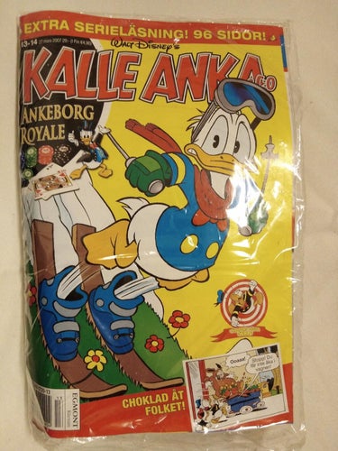 Kalle Anka & Co 2007 nr 13/14. inplastad. Ankeborg Royale Kortlek och Spelmarker