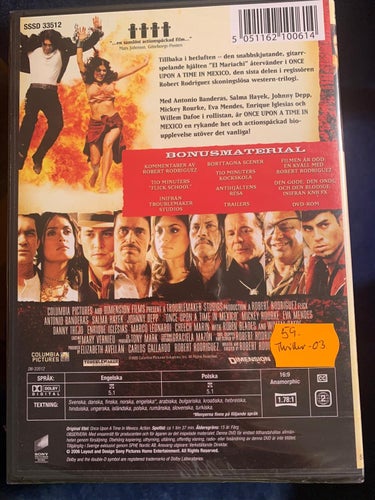 ONCE UPON A TIME IN MEXICO. INPLASTAD DVD THRILLER 2003.