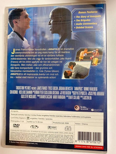 DVD Annapolis James Franco Tyrese Gibson INPLASTAD