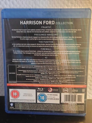 Harrison Ford Collection 5 Filmer (Thriller/Drama 1988–2013) Blu-ray Import Regi