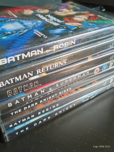 Sju (7) stycken BATMAN filmer på DVD med text på svenska , filmpaket, filmserie