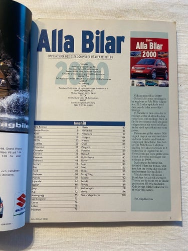 Alla Bilar år 2000 210 sidor