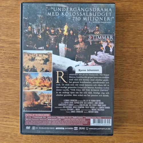 DVD-film The fall of the Roman Empire. Sophia Loren