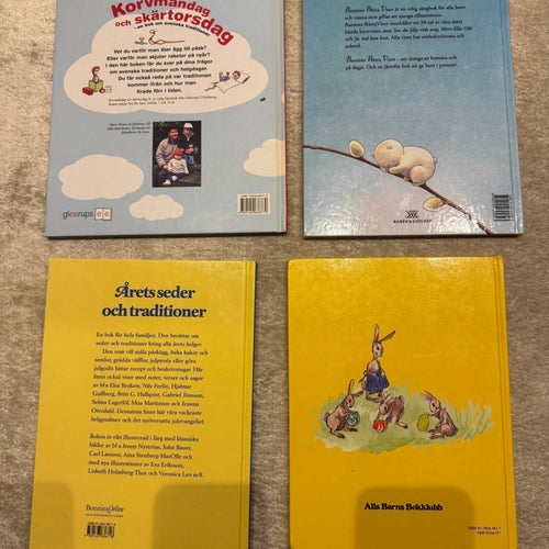 Bokpaket till barn 4 st, barnens bästa visor, Årstider och seder, påsk böcker