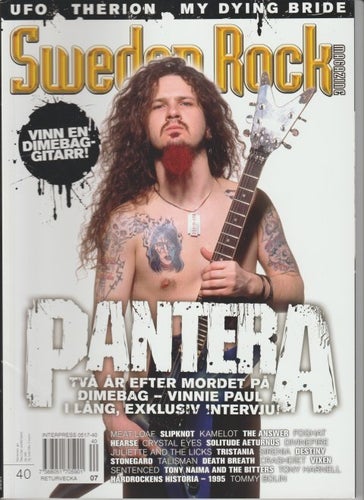 Sweden Rock Magazine - Pantera Nr 40. dec/jan VF (Very Fine)