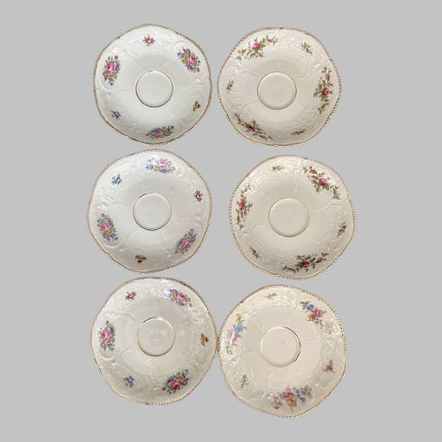 Fin, kaffefat, Rosenthal Sanssouci, 6st, Tyskland, 13,5 cm