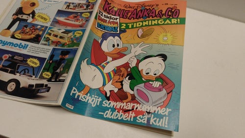 Kalle Anka 1986 nr 28 med extra bilaga + kupong på fliken. Very Fine