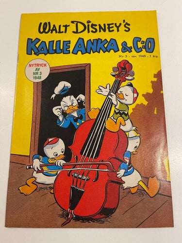 Walt Disney´s Kalle Anka & C:O , Nr 3 - 1948 - OBS ! Nytryck