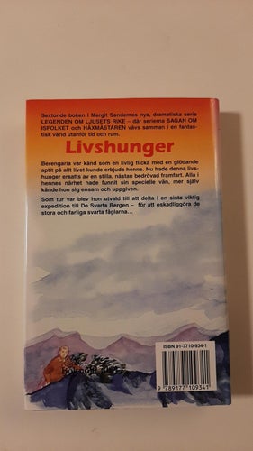 LJUSETS RIKE 16 LIVSHUNGER MARGIT SANDEMO INB M. OMSLAG I FINT SKICK