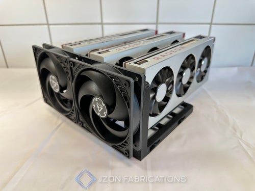 Triple GPU Open Air Test Bench Multi Card AI Workstation Frame