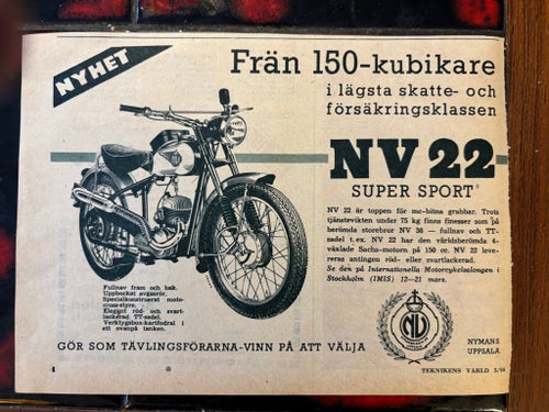 NV 22 Annons 1954