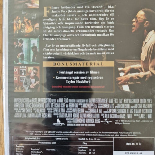 Ray (Charles) DVD Ny/Inplastad