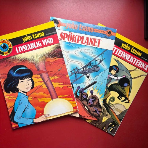 YOKO TSUNO Livsfarlig vind + Spökplanet + Jätteinsekterna Roger Leloup