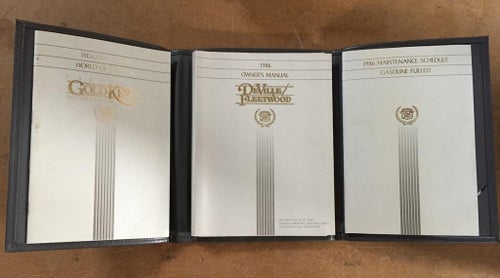 1986 Cadillac Deville/Fleetwood Owner's Manual