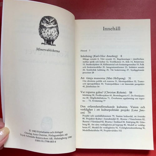 KORALLREVET Om vardagens kulturmönster Karl-Olov Arnstberg mfl 1990