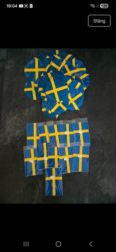 (Parti) Sverige ballonger och klistermärken