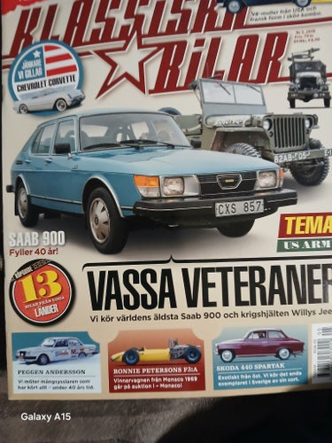Tidningen Klassiska Bilar Saab 900