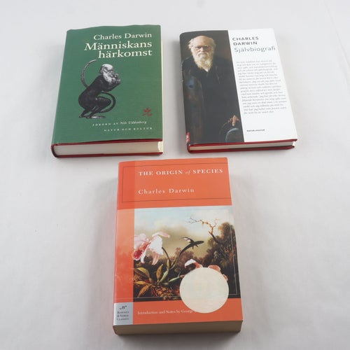 Charles Darwin, bokpaket med 3 volymer