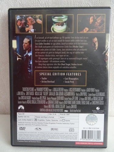 DVD - Face Off / John Travolta, Nicolas Cage - action