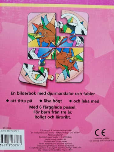 MANDALOR - EN BILDERBOK MED DJURMANDALOR OCH FABLER - 6 FÄRGLADA PUSSEL