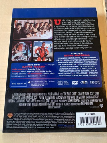 Rätta virket, Slipcase - Specialutgåva, Dvd