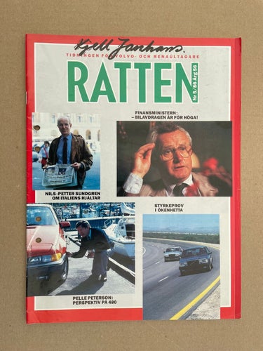 VOLVO Tidning Ratten 1986 Nr. 5 Rep. Testbana i Arizona m.m.