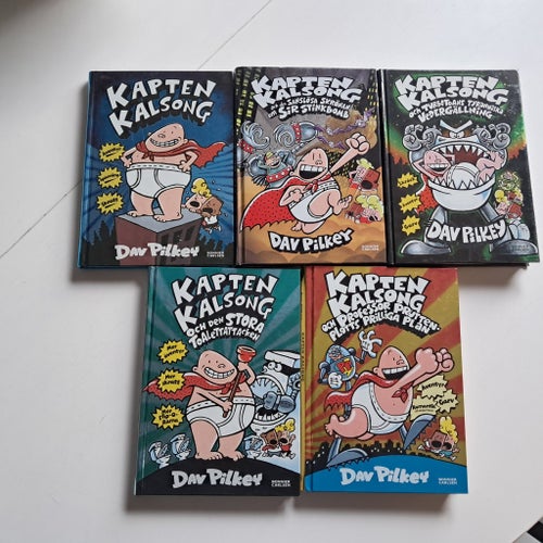 Kapten Kalsong X 5 - Dav Pilkey Titlar se bild eller fritext