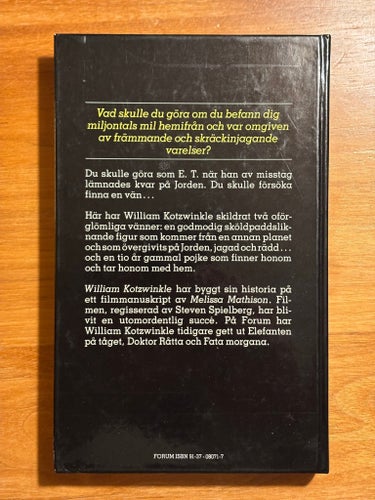 E.T. The Extra-Terrestrial av William Kotzwinkle, 1982