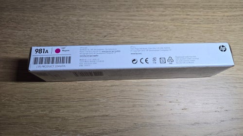 HP 981A, magenta PageWide-originalpatron oöppnad