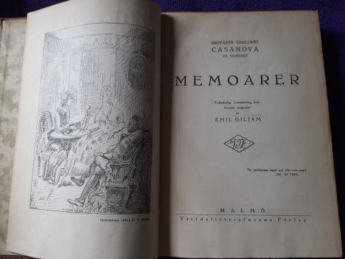 Memoarer av Giovanni Giacomo Casanova, 1928
