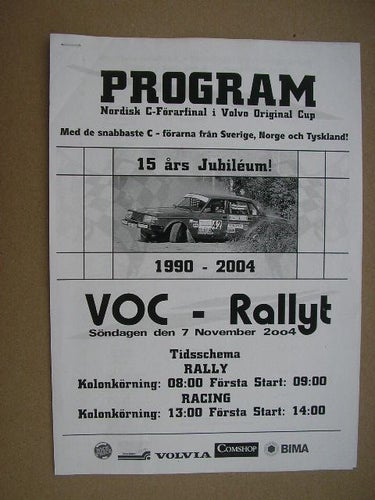 Rally Program VOC-Rallyt Mantorp Park 2/11 2003
